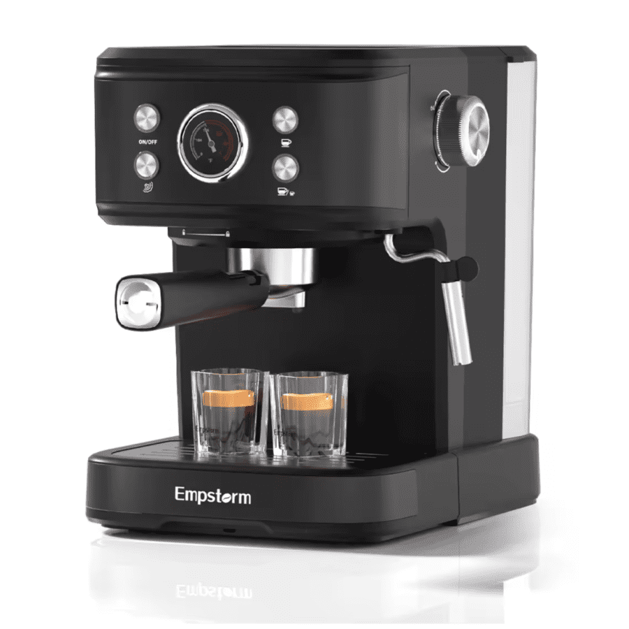 20-Bar Semi-Automatic Espresso Machine: $88