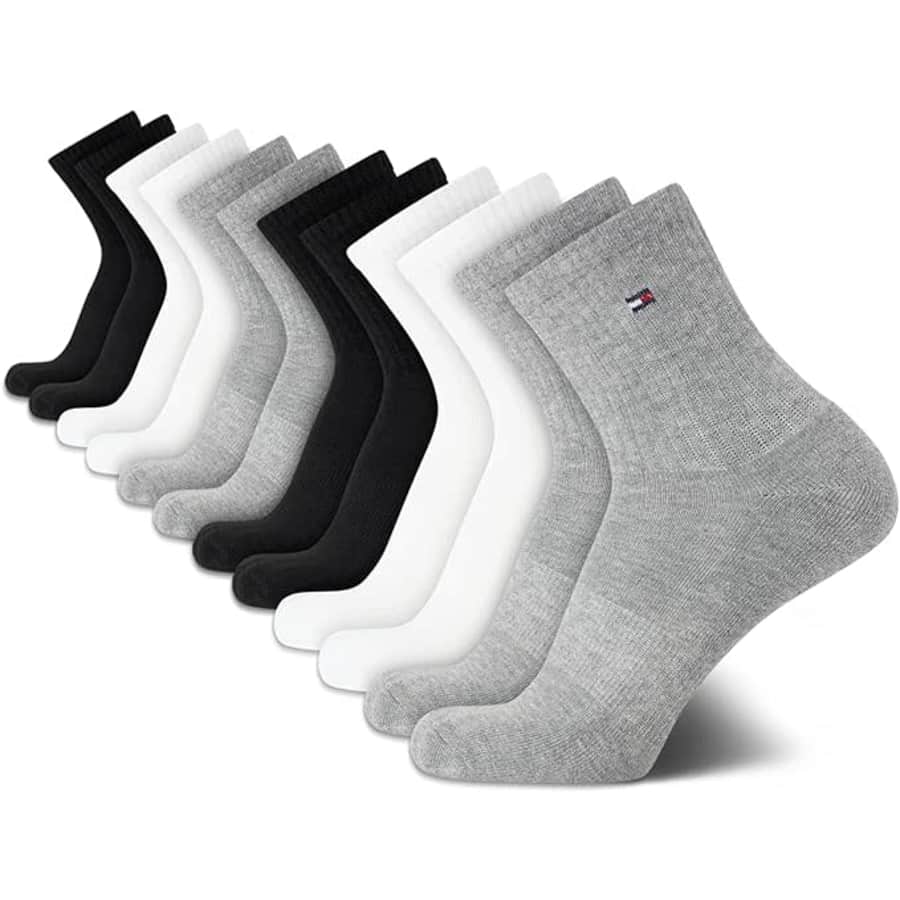 Tommy Hilfiger Men's Quarter Socks 12-Pack: $20 Tommy Hilfiger Men's Quarter Socks 12-Pack: $20