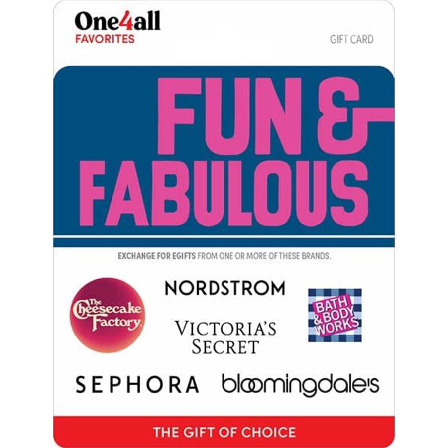 $50 Fun & Fabulous Gift Card: $42.50