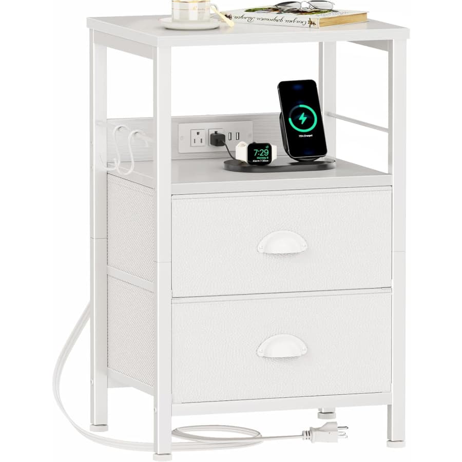 Furologee End Table with Charging Station: $35 Furologee End Table with Charging Station: $35