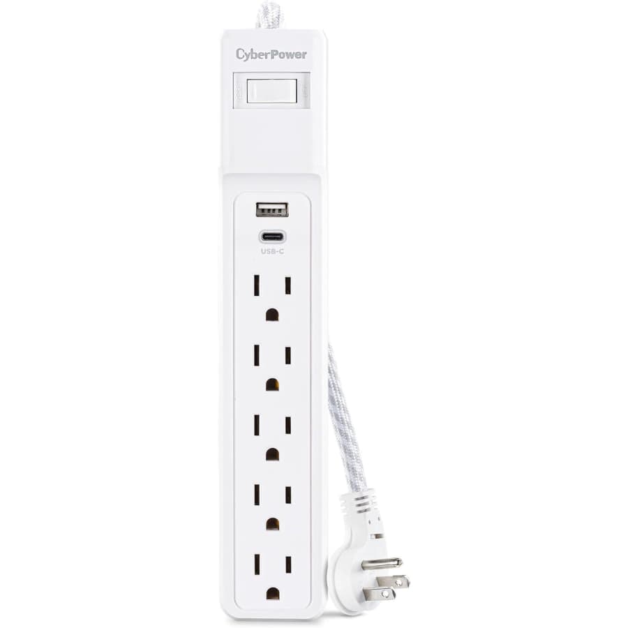 CyberPower 5-Outlet / 2-Port Surge Protector: $8.88
