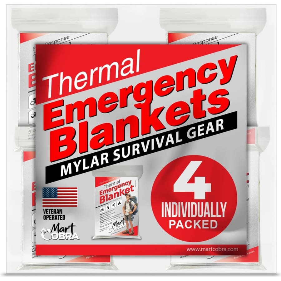 Thermal Emergency Blanket 4-Pack: $5.45 Thermal Emergency Blanket 4-Pack: $5.45