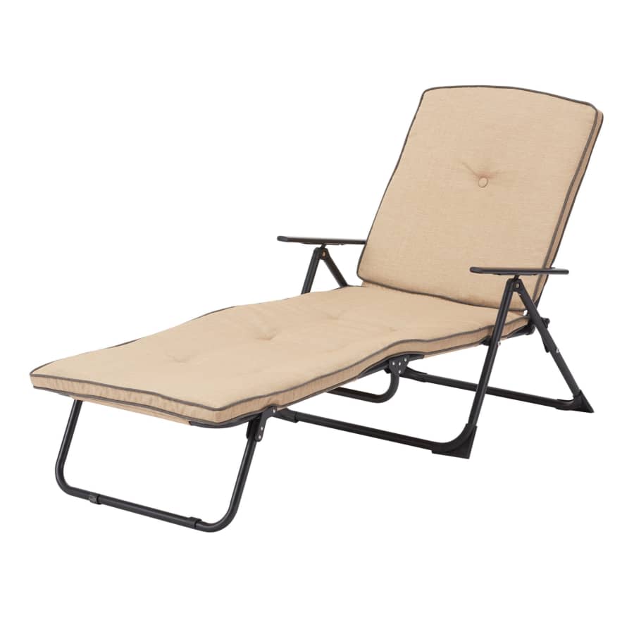 Mainstays Sand Dune Foldable Steel Outdoor Chaise Lounge: $67