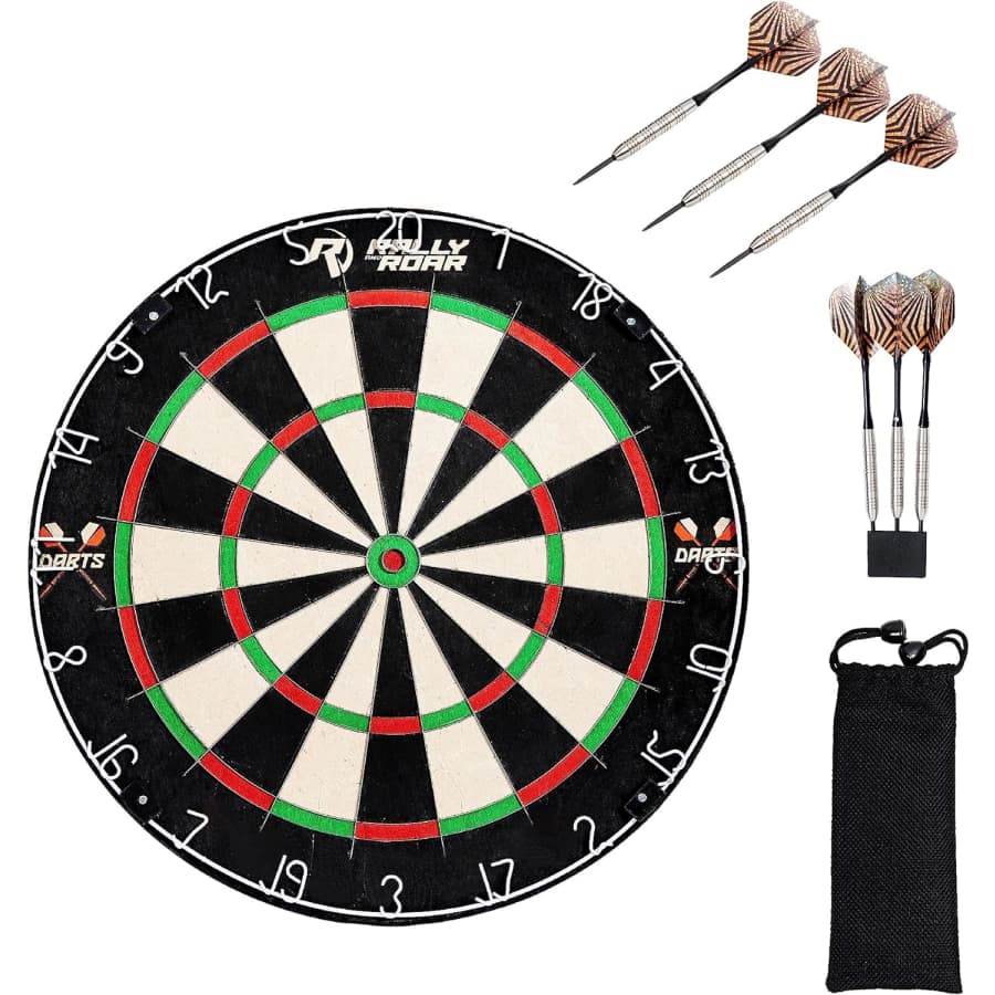 Barrington Billiards 18" Bristle Dartboard & Steel Tip Dart Set: $50