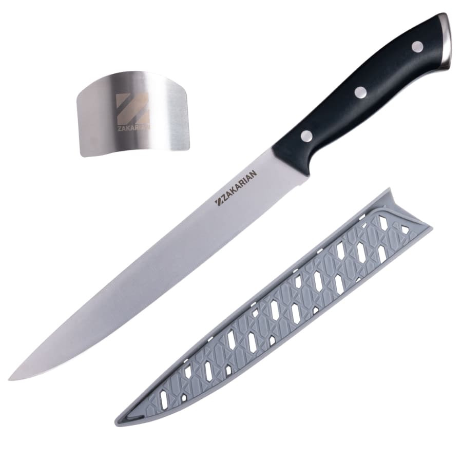 Zakarian by Dash 8" Slicing Knife with Finger Guard: $10 Zakarian by Dash 8" Slicing Knife with Finger Guard: $10
