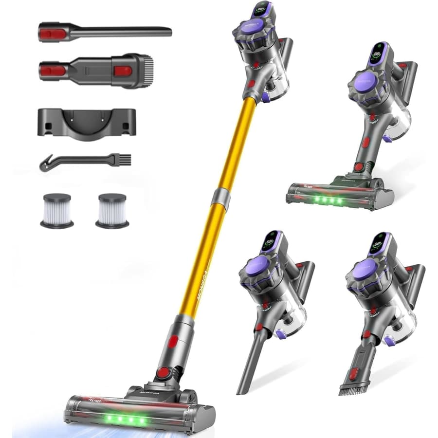 Monsga MV3 45KPa 400W Cordless Stick Vacuum: $54.49