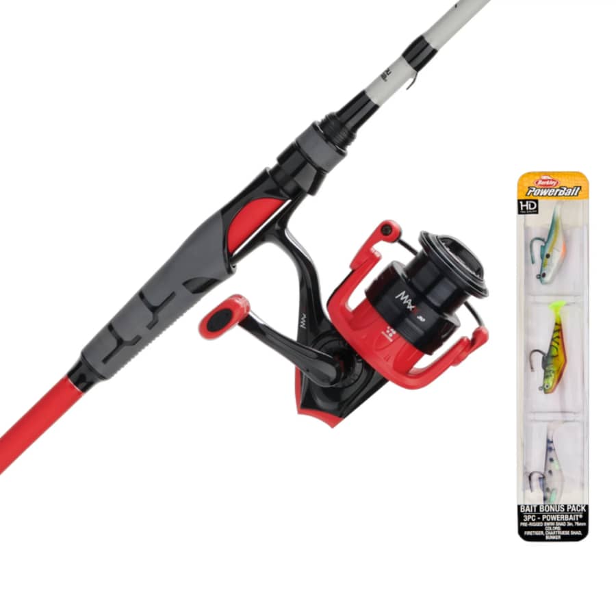 Abu Garcia Max X Spinning Rod and Reel Combo w/ Berkley PowerBait: $18 Abu Garcia Max X Spinning Rod and Reel Combo w/ Berkley PowerBait: $18