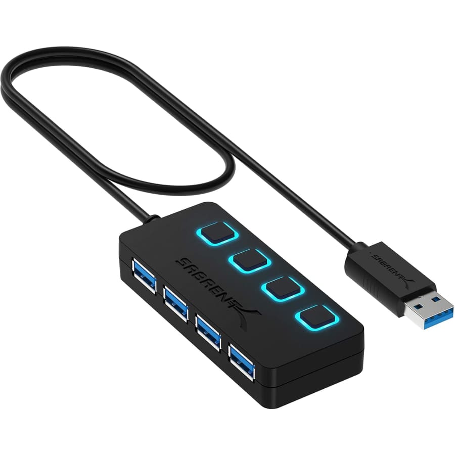 Sabrent 4-Port USB 3.0 Hub: $11.95