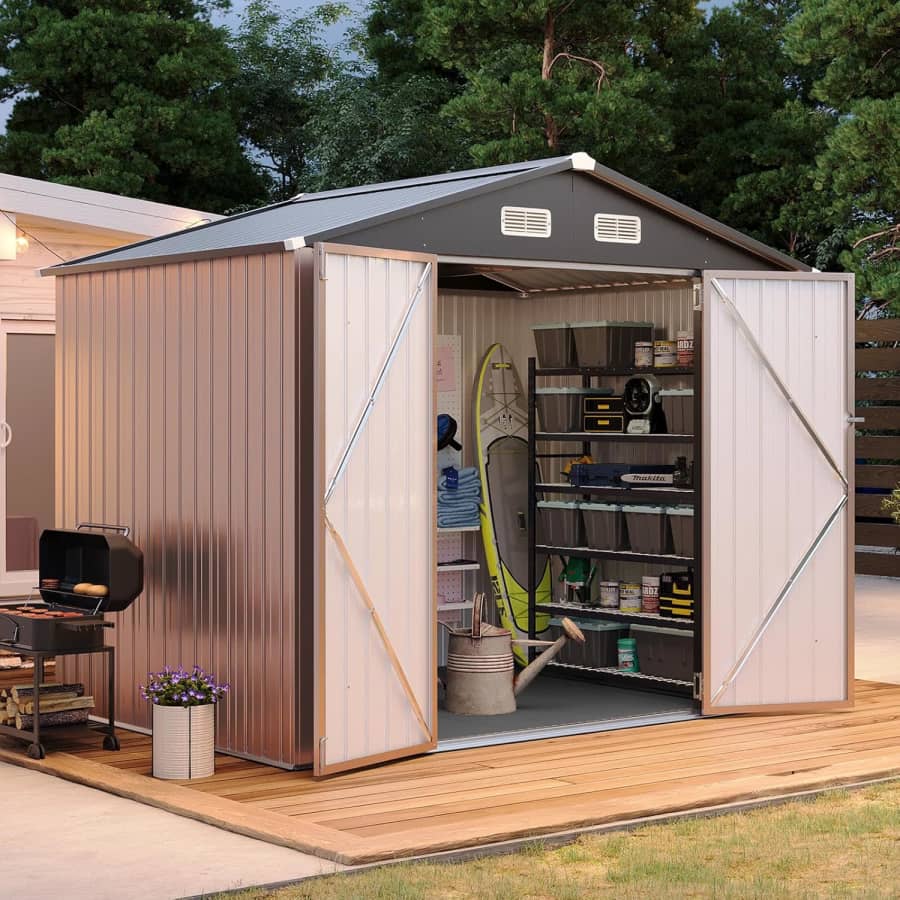 Aoxun 7x5ft Shed w/ Galvanized Steel Floor: $320 Aoxun 7x5ft Shed w/ Galvanized Steel Floor: $320