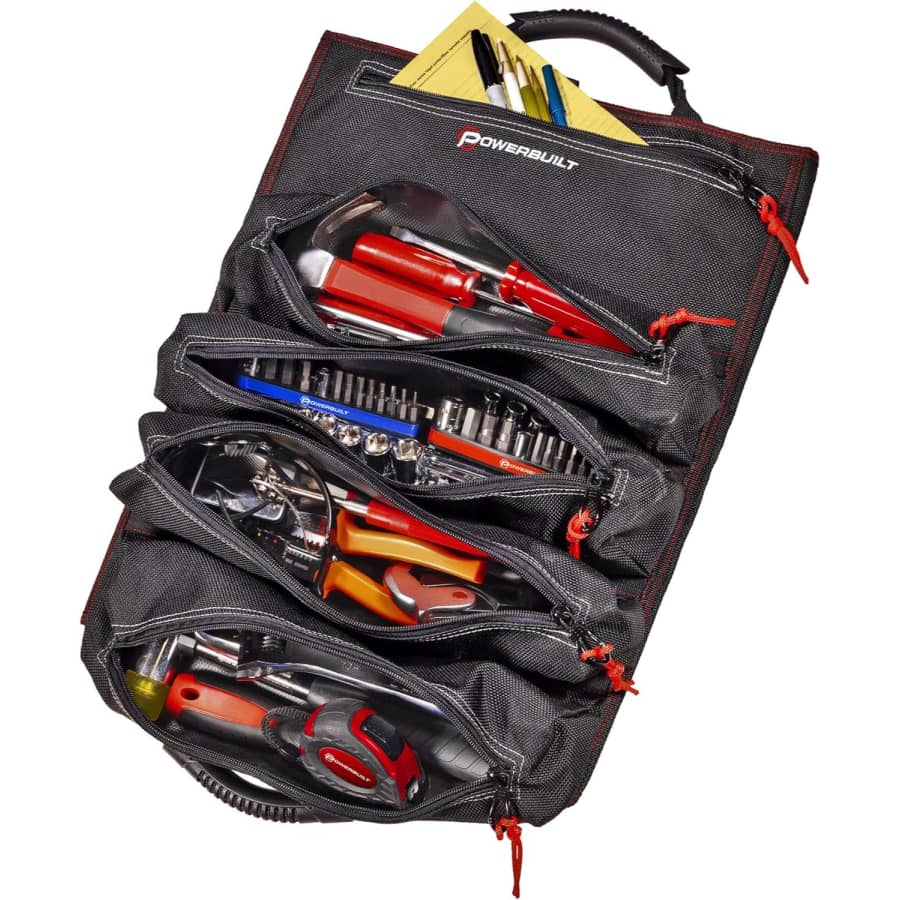 Powerbuilt Pro Tool Bag Roll Organizer: $23