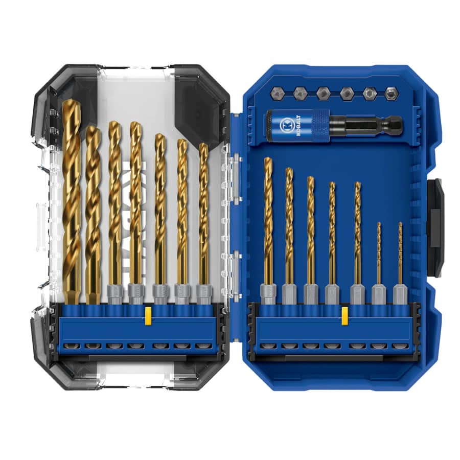 Kobalt Assorted Titanium Jobber Length Twist 21pc Drill Bit Set: $15 Kobalt Assorted Titanium Jobber Length Twist 21pc Drill Bit Set: $15