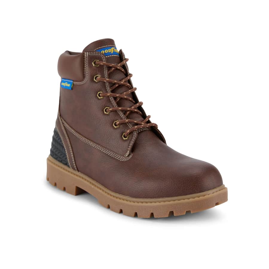 Goodyear Men's Maverik Slip Resistant Soft Toe Work Boots: $20