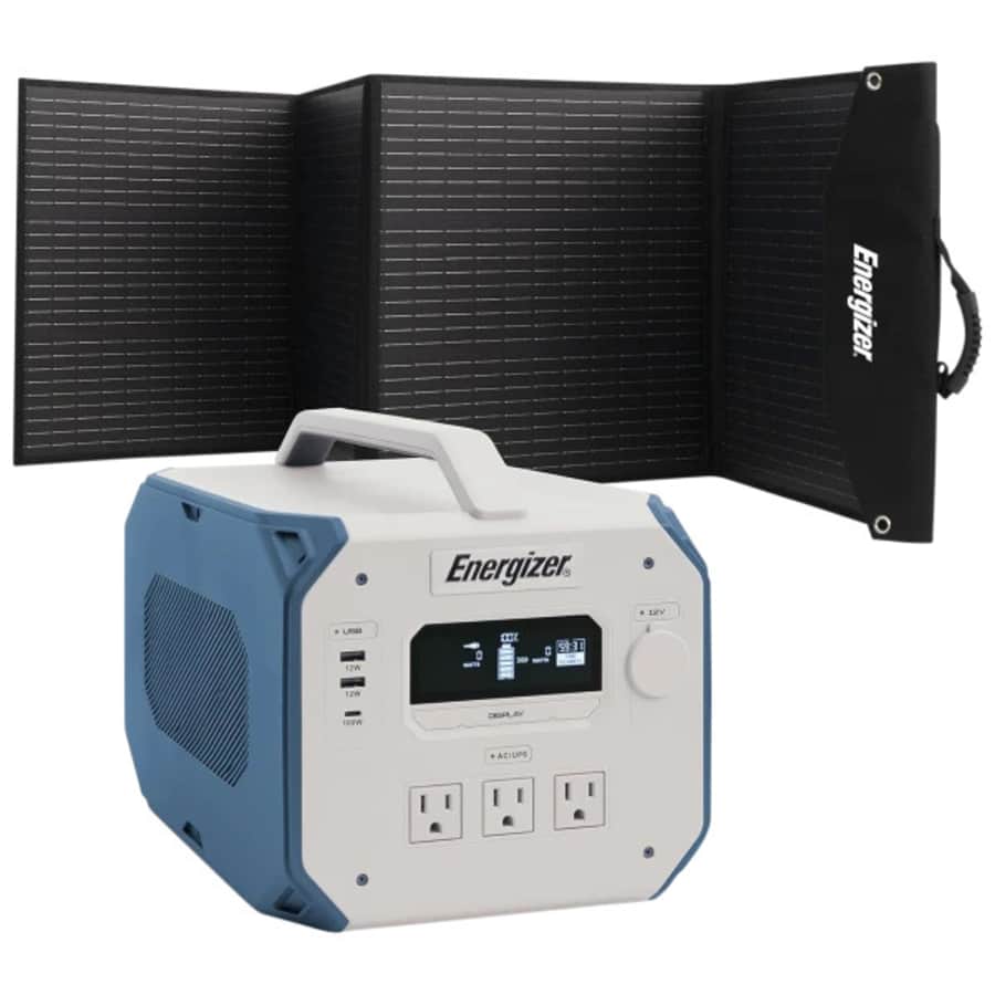 Energizer 1,200W Portable Power Station w/ 200W Solar Panel: $800