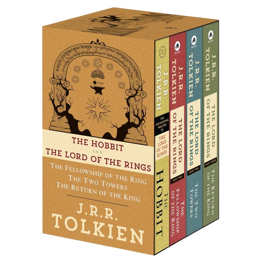 J.R.R. Tolkien The Hobbit and The Lord of the Ring Paperback Box Set: $14 J.R.R. Tolkien The Hobbit and The Lord of the Ring Paperback Box Set: $14