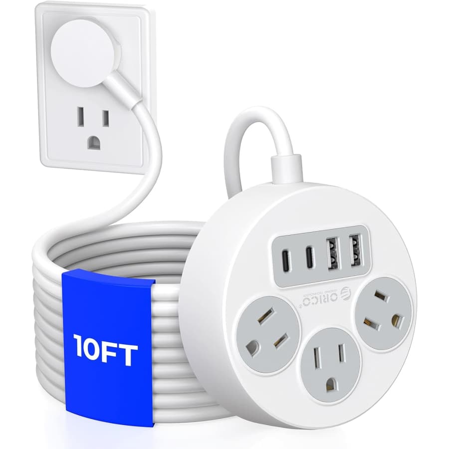 Orico 10-Foot 3-Outlet / 4-USB Port Extension Cord: $10 w/ Prime Orico 10-Foot 3-Outlet / 4-USB Port Extension Cord: $10 w/ Prime