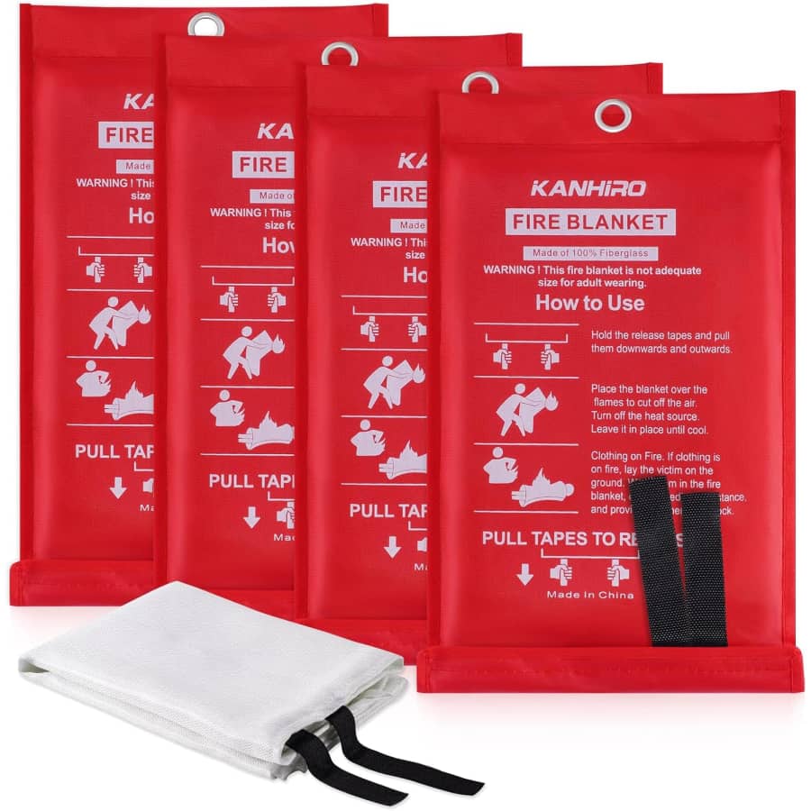 Emergency Fire Blanket 4-Pack: $22