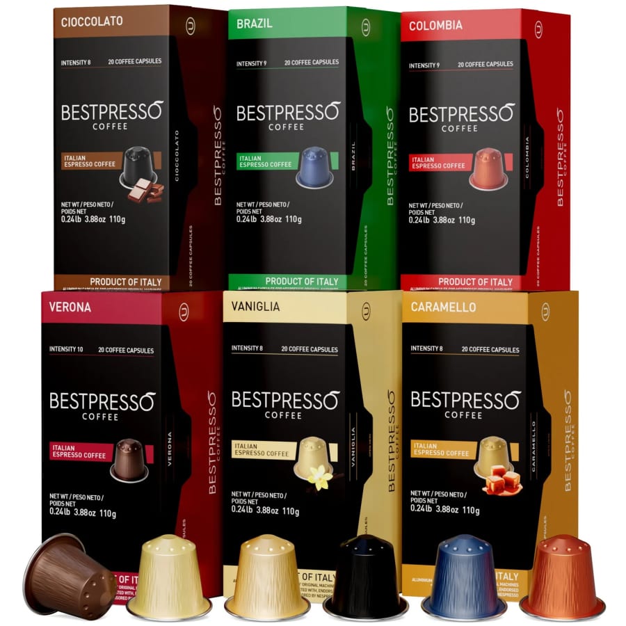 Bestpresso Flavored & Intense 120-Count Variety Pack: $25