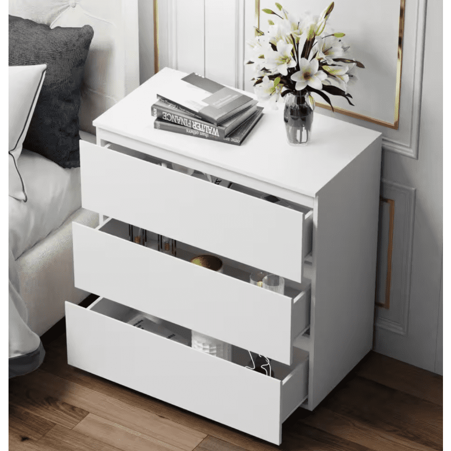 3-Drawer Bedside Table: $84