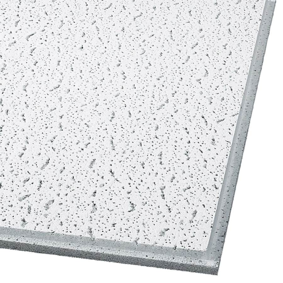 Armstrong Ceilings 24" x 24" Fissured White Mineral Fiber Drop Ceiling Tile: $1.84 per sq. ft.