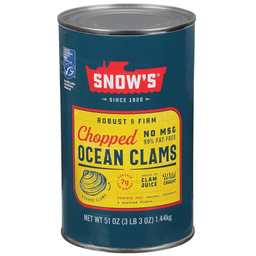 Snow's Ocean Chopped Clams 51-oz. Can: $8.87 via Sub. & Save Snow's Ocean Chopped Clams 51-oz. Can: $8.87 via Sub. & Save