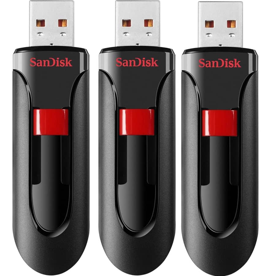 SanDisk Cruzer Glide 32GB USB 2.0 Flash Drive 3-Pack: $16 SanDisk Cruzer Glide 32GB USB 2.0 Flash Drive 3-Pack: $16