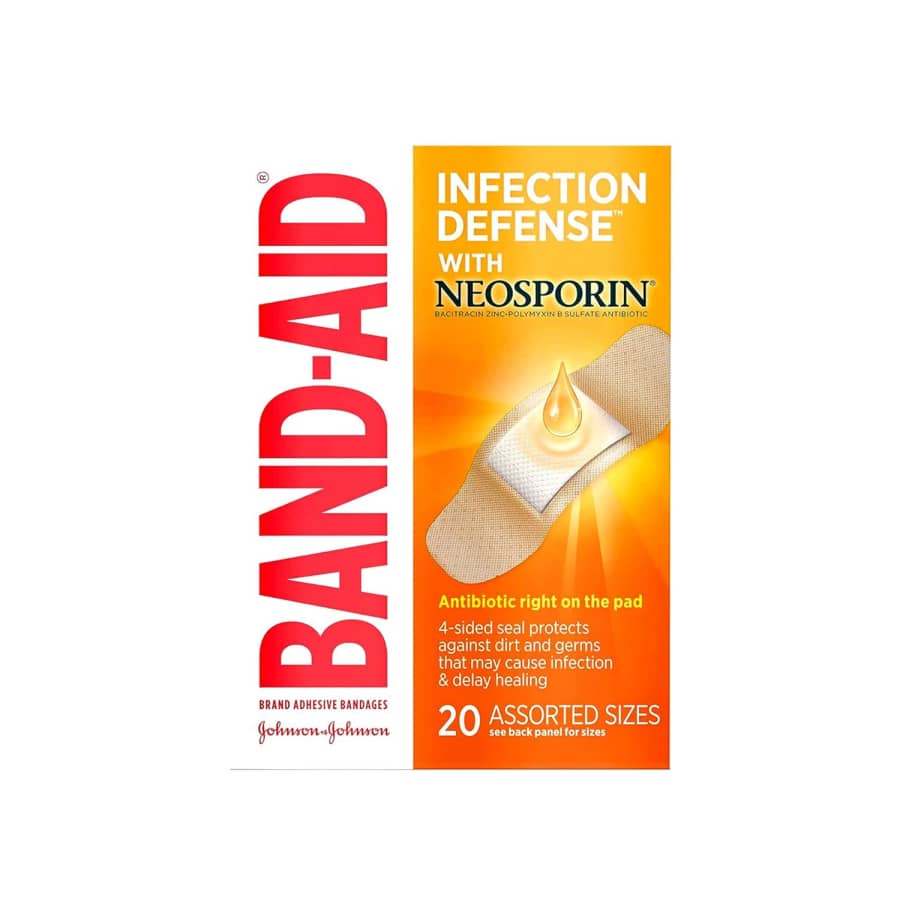 Band-Aid Adhesive Bandages Plus Antibiotic 20-Count Box: $3.77 Band-Aid Adhesive Bandages Plus Antibiotic 20-Count Box: $3.77