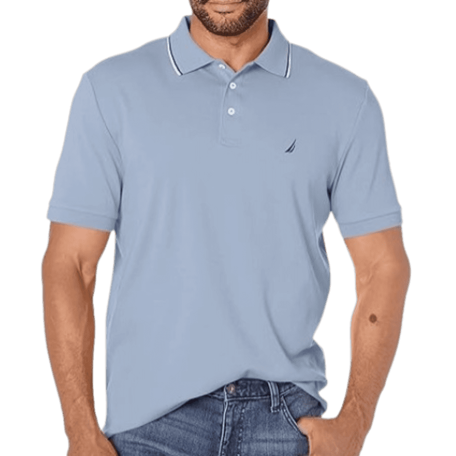 Nautica Men's Classic Fit Dual Tipped Collar Polo: $15 Nautica Men's Classic Fit Dual Tipped Collar Polo: $15
