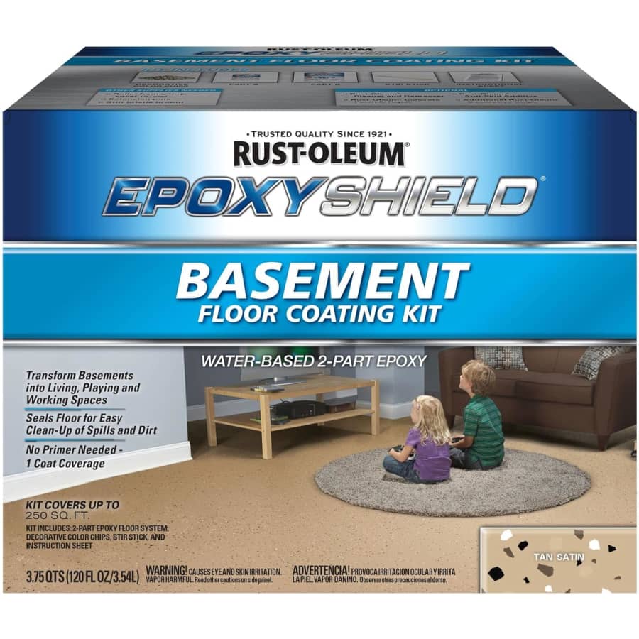 Rust-Oleum EpoxyShield Basement Floor Coating Kit: $87