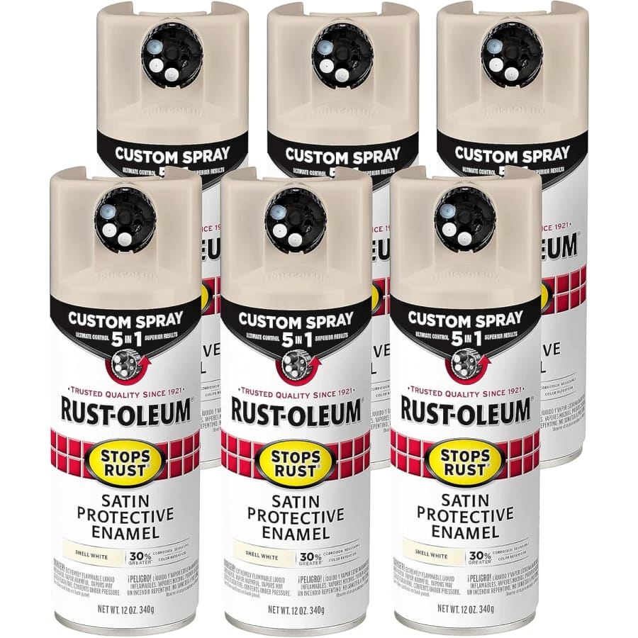 Rust-Oleum Stops Rust White Satin Protective Enamel Spray 6-Pack: $25