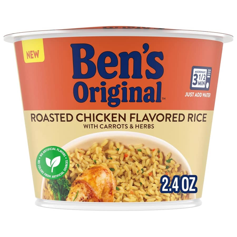 Ben's Original Roasted Chicken Flavored Rice 2.4-oz. Cup 8-Pack: $7.49 via Sub & Save