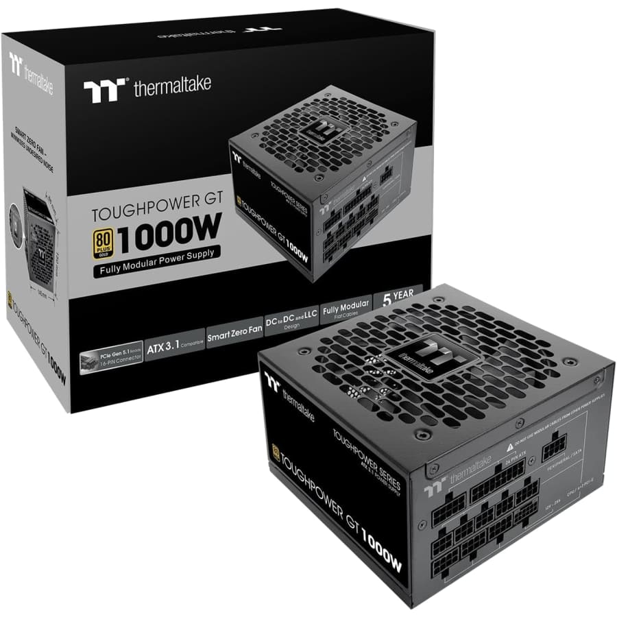 Thermaltake Toughpower GT 1000W ATX 3.1 Power Supply: $100