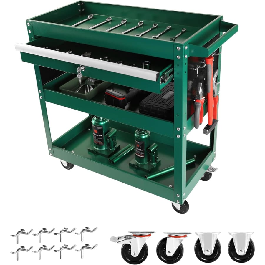 3-Tier Rolling Tool Cart: $87 3-Tier Rolling Tool Cart: $87