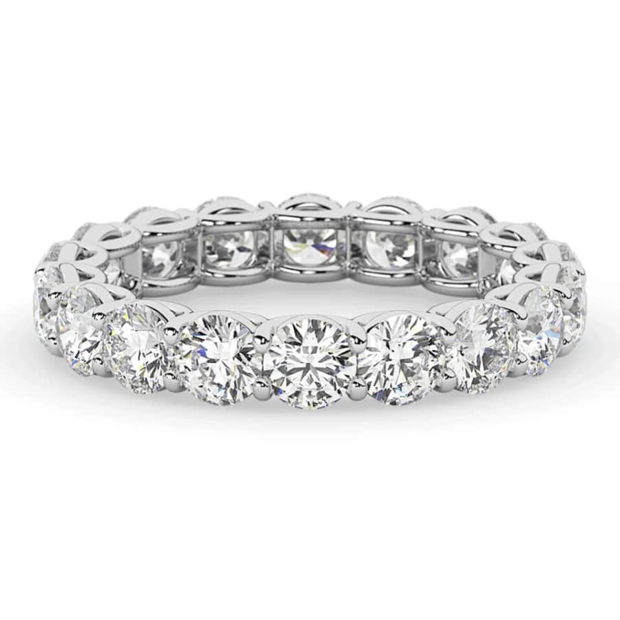 2-TCW AGI Certified Diamond Eternity Band in 14K White Gold: $850