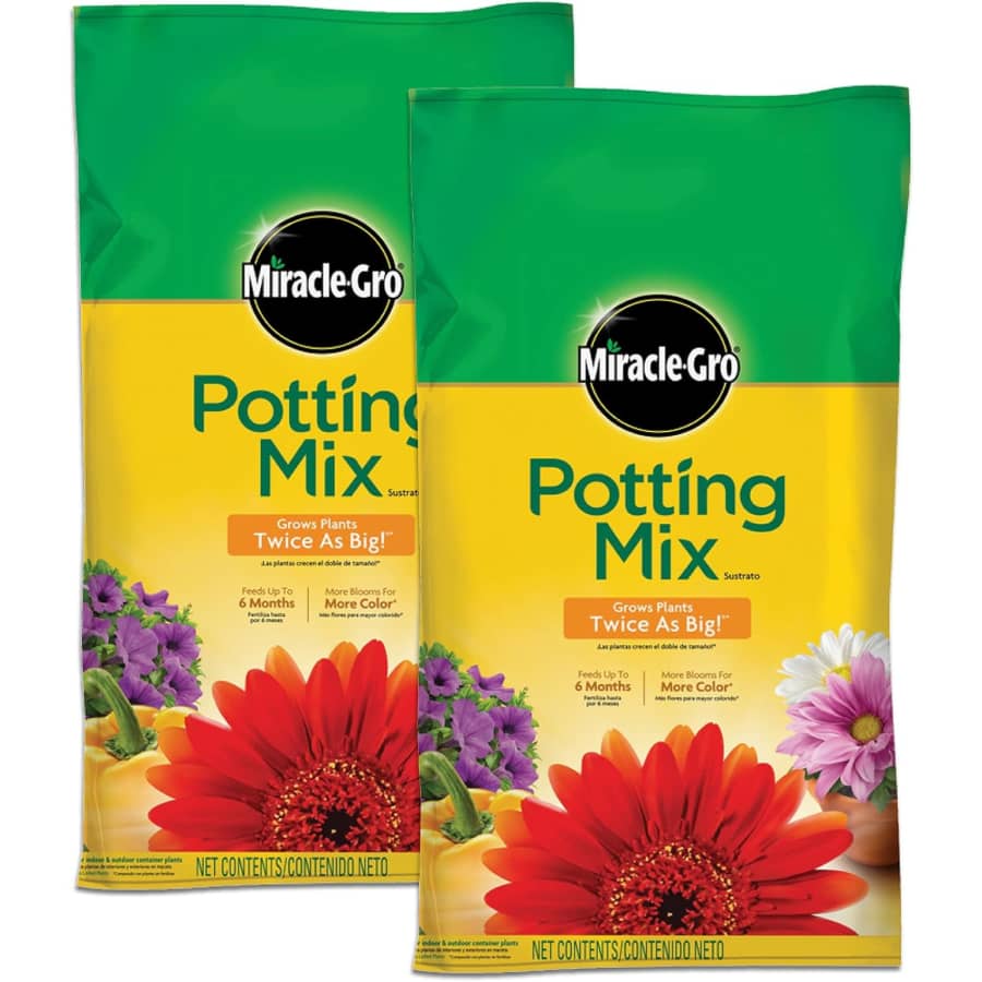 Miracle-Gro 8-Quart Potting Mix 2-Pack: $11 via Subscribe & Save Miracle-Gro 8-Quart Potting Mix 2-Pack: $11 via Subscribe & Save