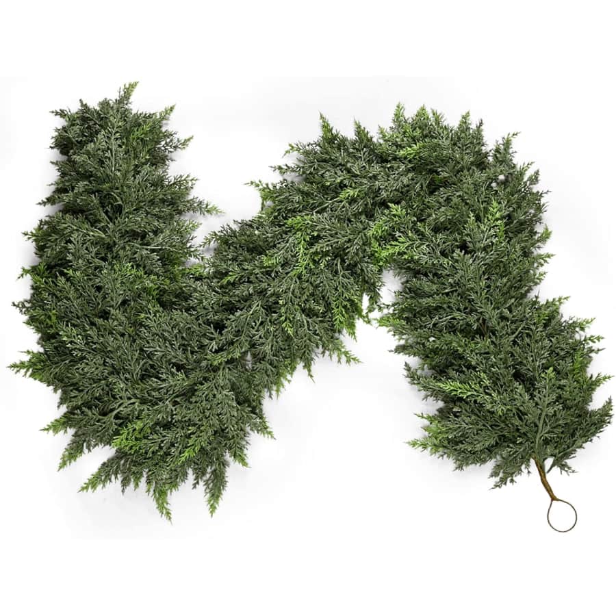 Zylenza 6-Foot 168-Branch Real Touch Faux Cedar Garland: $17.49
