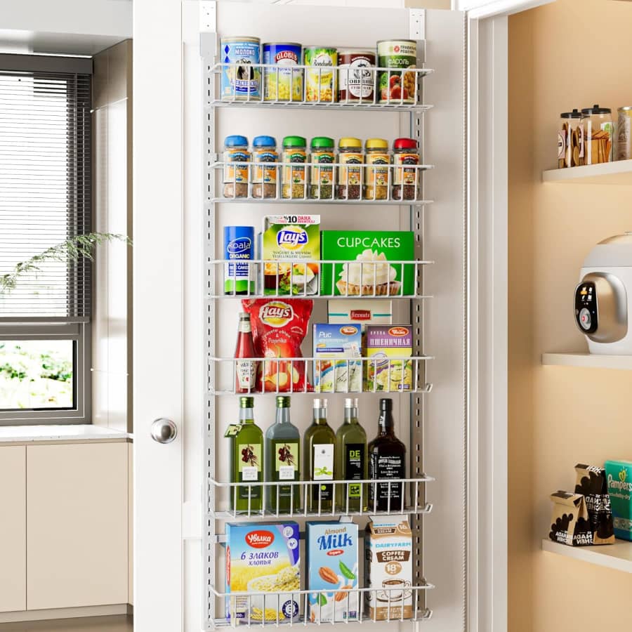 Delamu 6-Tier Adjustable Cabinet Door Organizer: $23.99 Delamu 6-Tier Adjustable Cabinet Door Organizer: $23.99