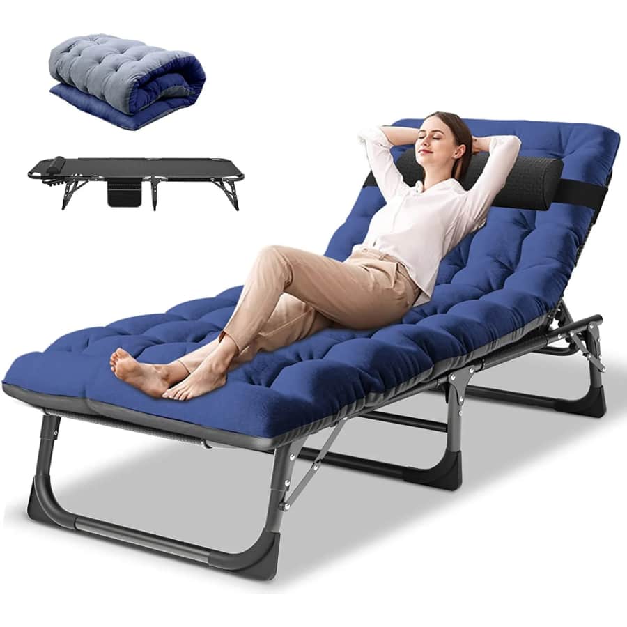 Slsy Folding Lounge Chair w/ 2-Sided Mattress: $81