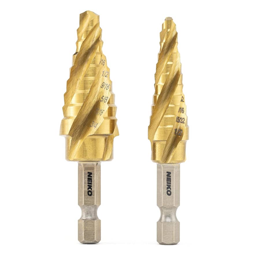 Neiko 4-Flute Spiral Drill Bits: $13