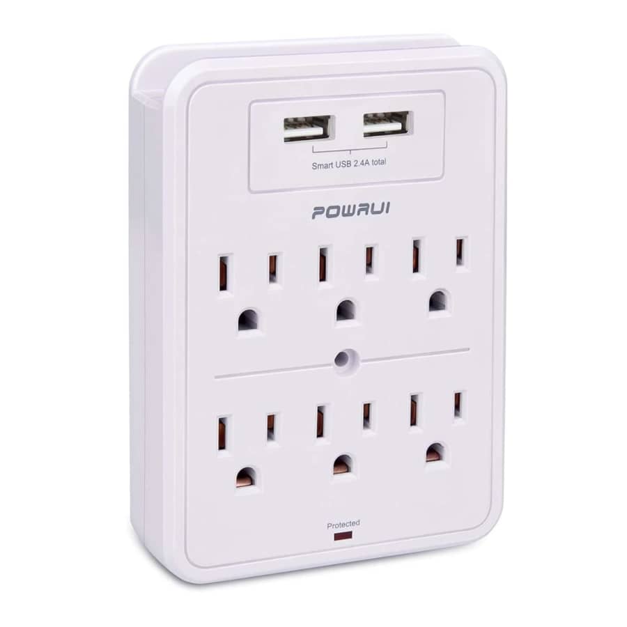 Powrui USB Wall Charger Surge Protector: $8.49 Powrui USB Wall Charger Surge Protector: $8.49