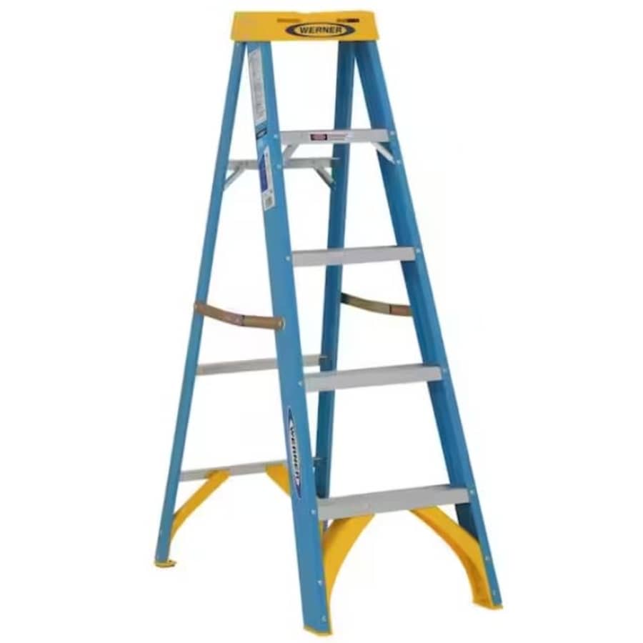 Werner 5-Ft. Fiberglass Step Ladder w/ 250 lb. Load Capacity: $59