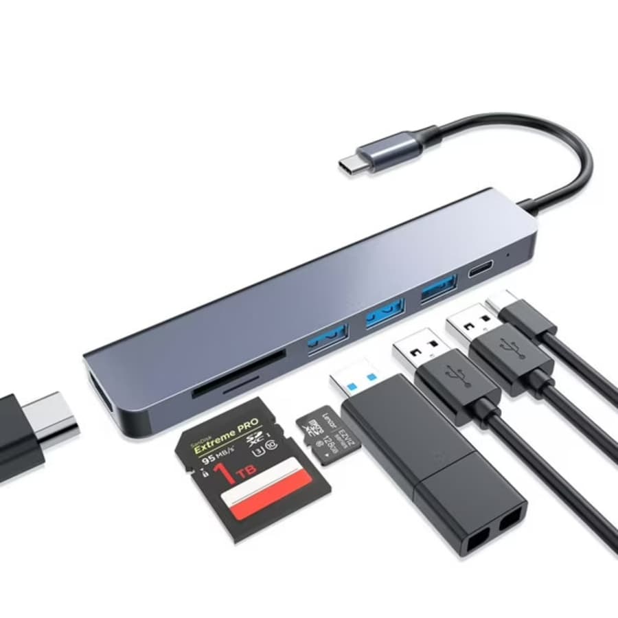 Duomigo 7-in-1 USB-C Hub: $13