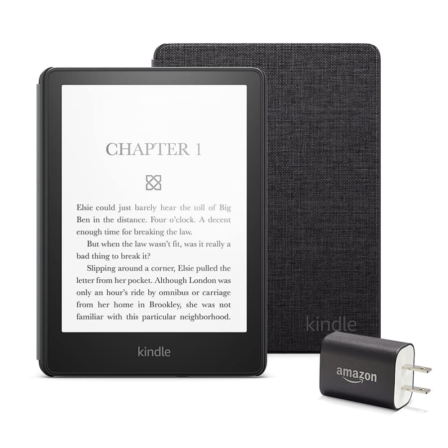 Kindle Paperwhite 16GB Essentials Bundle: $135 w/ Prime