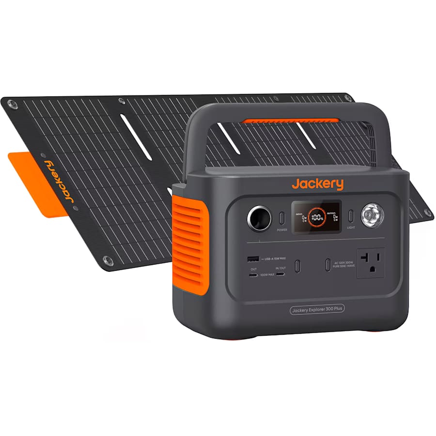 Jackery Explorer 300 Plus Portable Power Solar Generator w/ 40W Solar Panel: $320 Jackery Explorer 300 Plus Portable Power Solar Generator w/ 40W Solar Panel: $320
