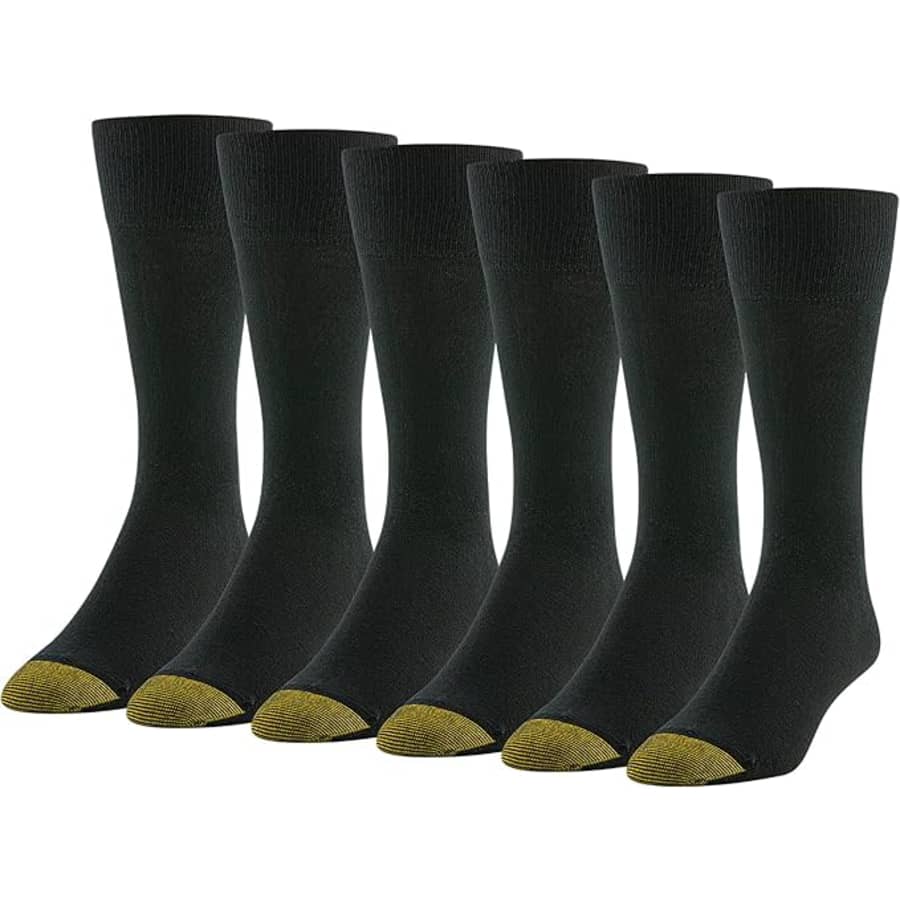 Goldtoe Men's Cambridge Crew Socks 6-Pack: $15