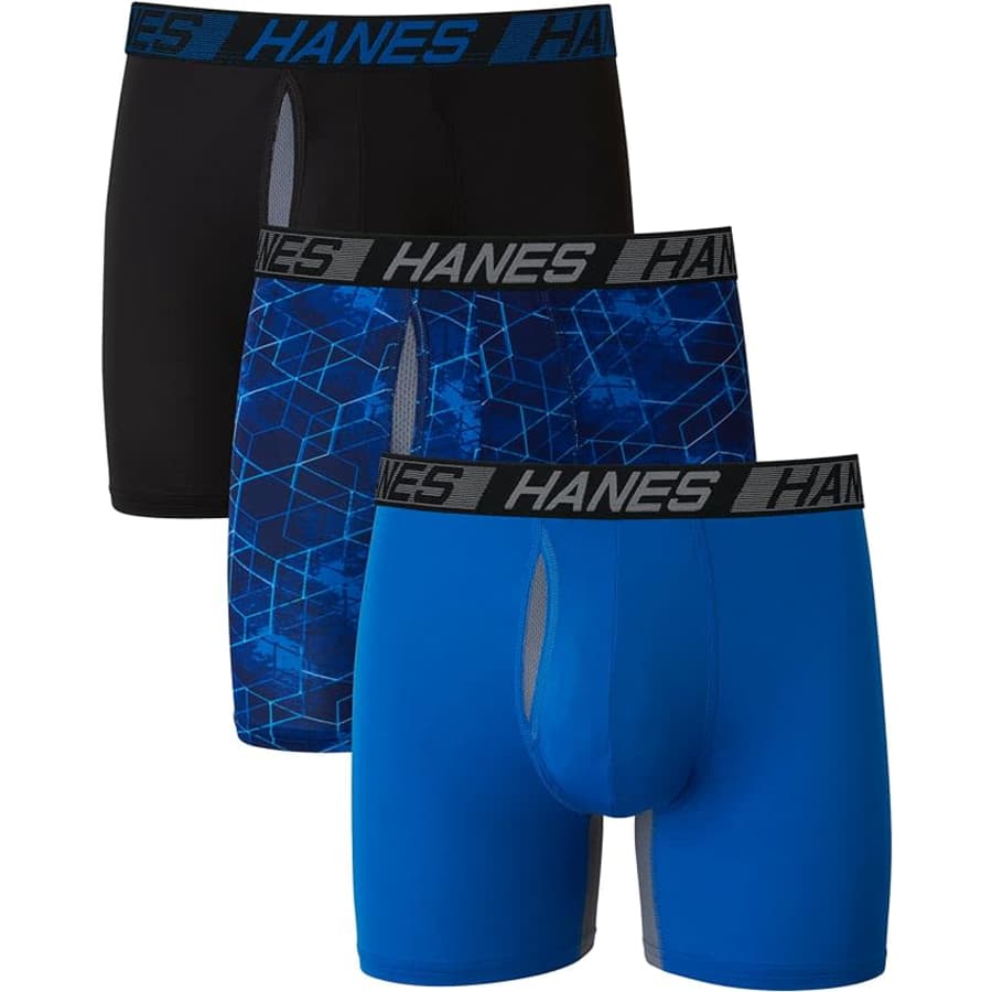Hanes Men's X-Temp Utility Pocket Boxer Briefs 3-Pack: $9.98