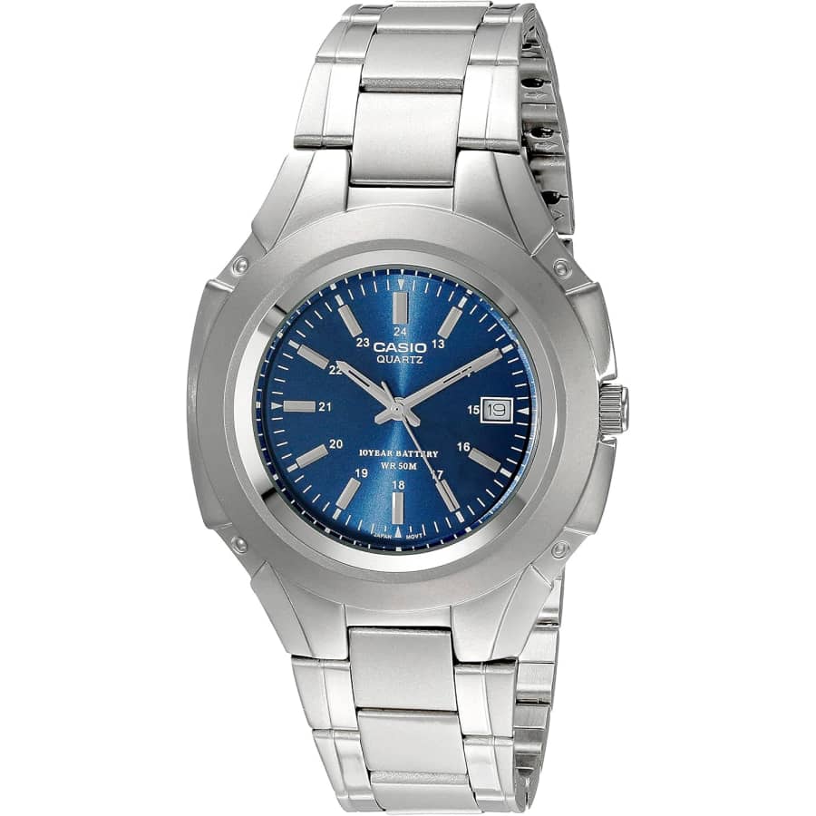 Casio Men's Classic 10-Year Battery Stainless Steel Dress Watch: $34 Casio Men's Classic 10-Year Battery Stainless Steel Dress Watch: $34