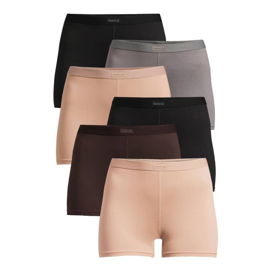 Reebok Women's Sport Boyshort Panties 6-Pack: $9.53
