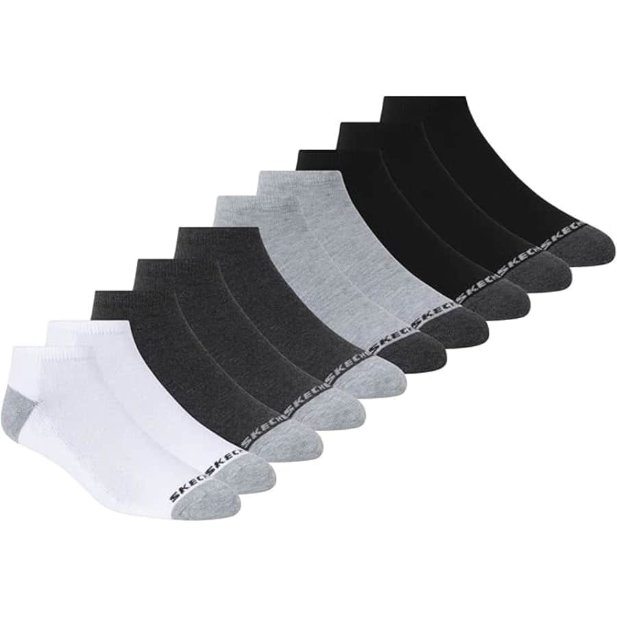 Skechers Men's No-Show Socks 10-Pack: $11 Skechers Men's No-Show Socks 10-Pack: $11