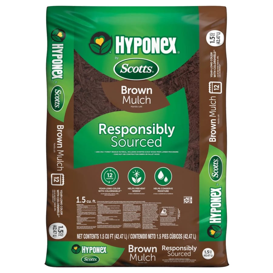 Hyponex by Scotts 1.5-Cu. Ft. Brown Mulch: $2 Hyponex by Scotts 1.5-Cu. Ft. Brown Mulch: $2