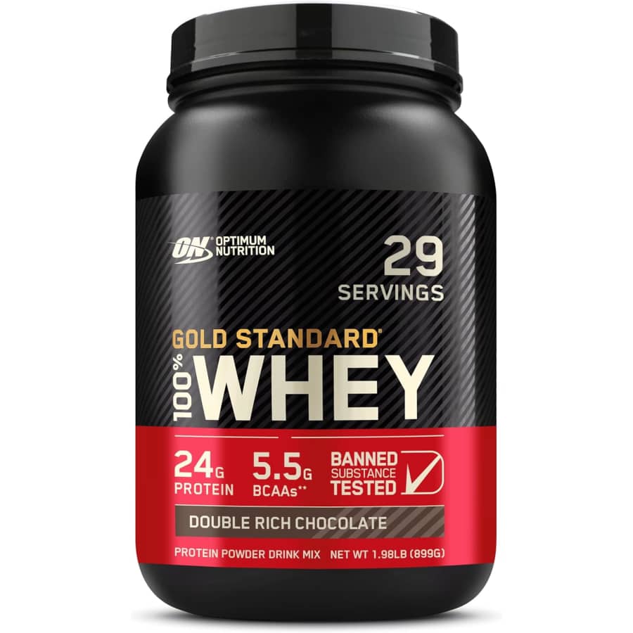 Optimum Nutrition Gold Standard 2-lb. 100% Whey Protein Powder: $24 via Sub. & Save Optimum Nutrition Gold Standard 2-lb. 100% Whey Protein Powder: $24 via Sub. & Save